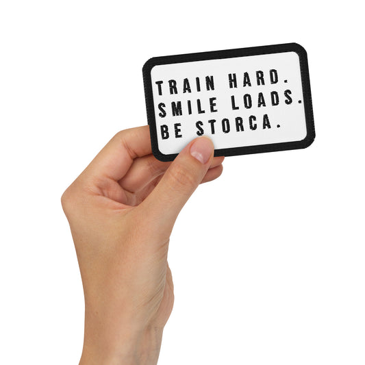 STORCA PATCH // WHITE MOTTO.