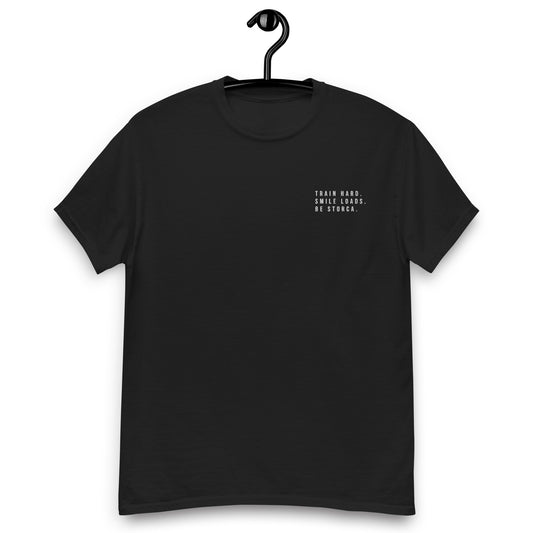 STORCA TEE // BLACK MOTTO.