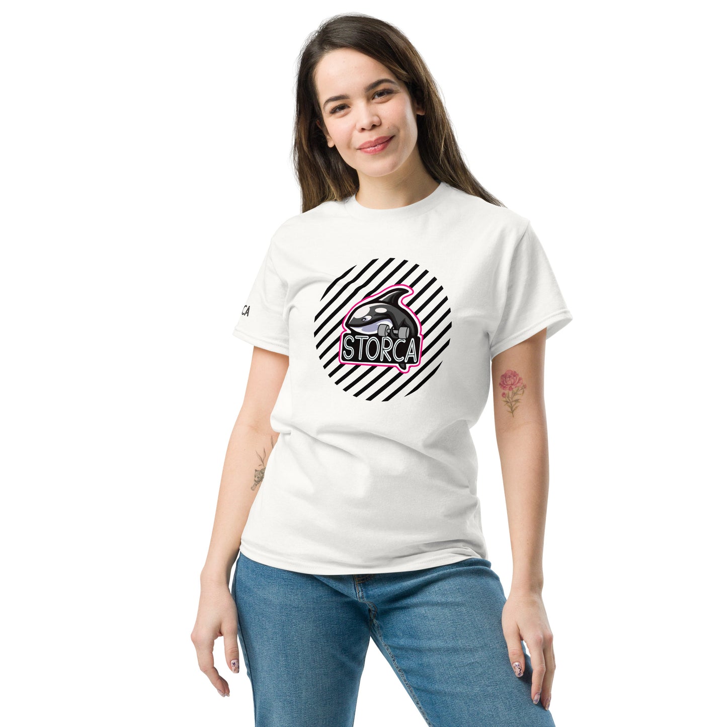 STORCA TEE // WHITE BIG CIRCLE.