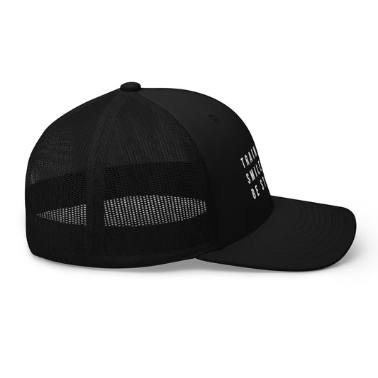 STORCA TRUCKER CAP // BLACK MOTTO.
