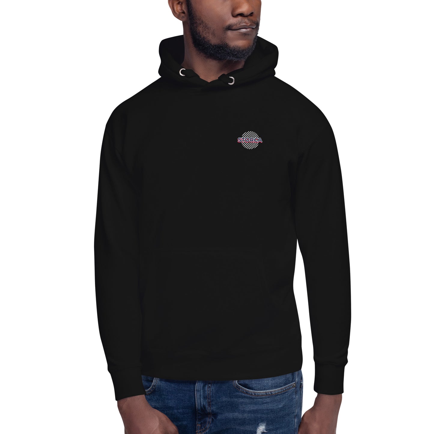 STORCA HOODIE // BLACK CIRCLE SMALL.