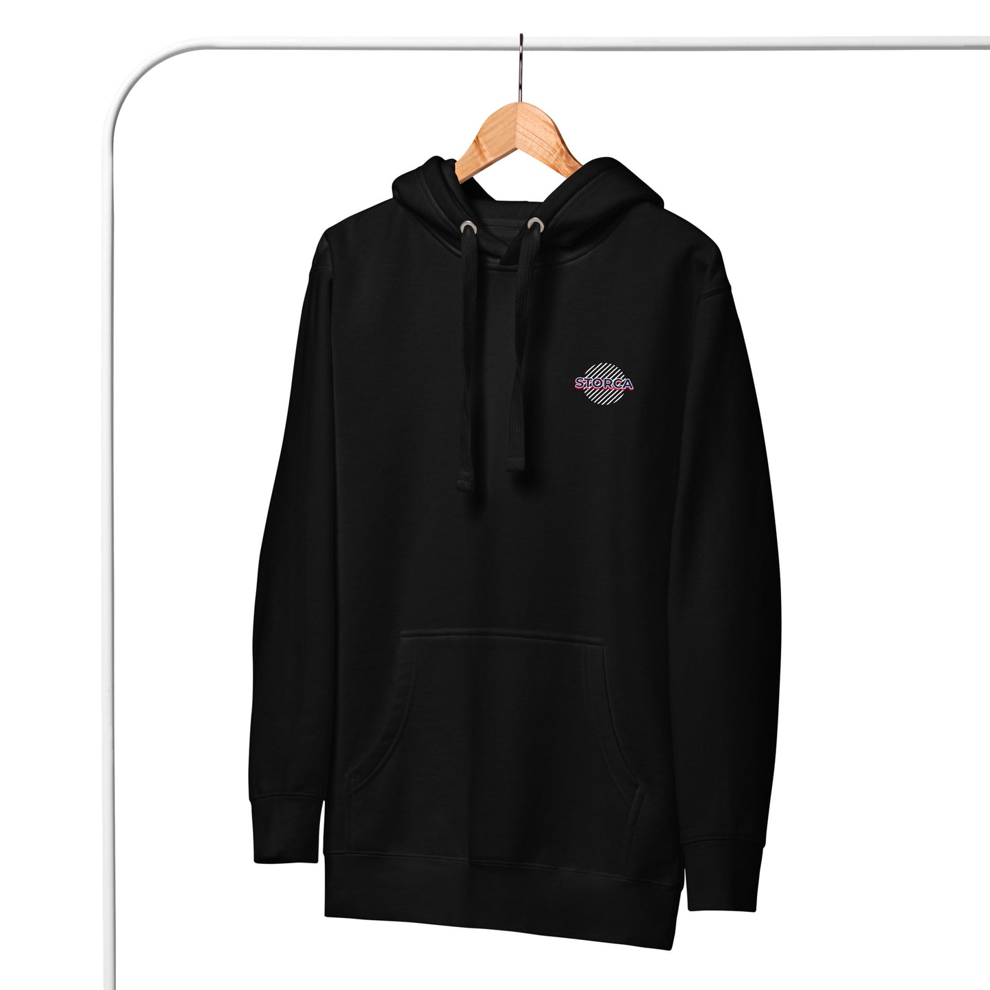 STORCA HOODIE // BLACK CIRCLE SMALL.