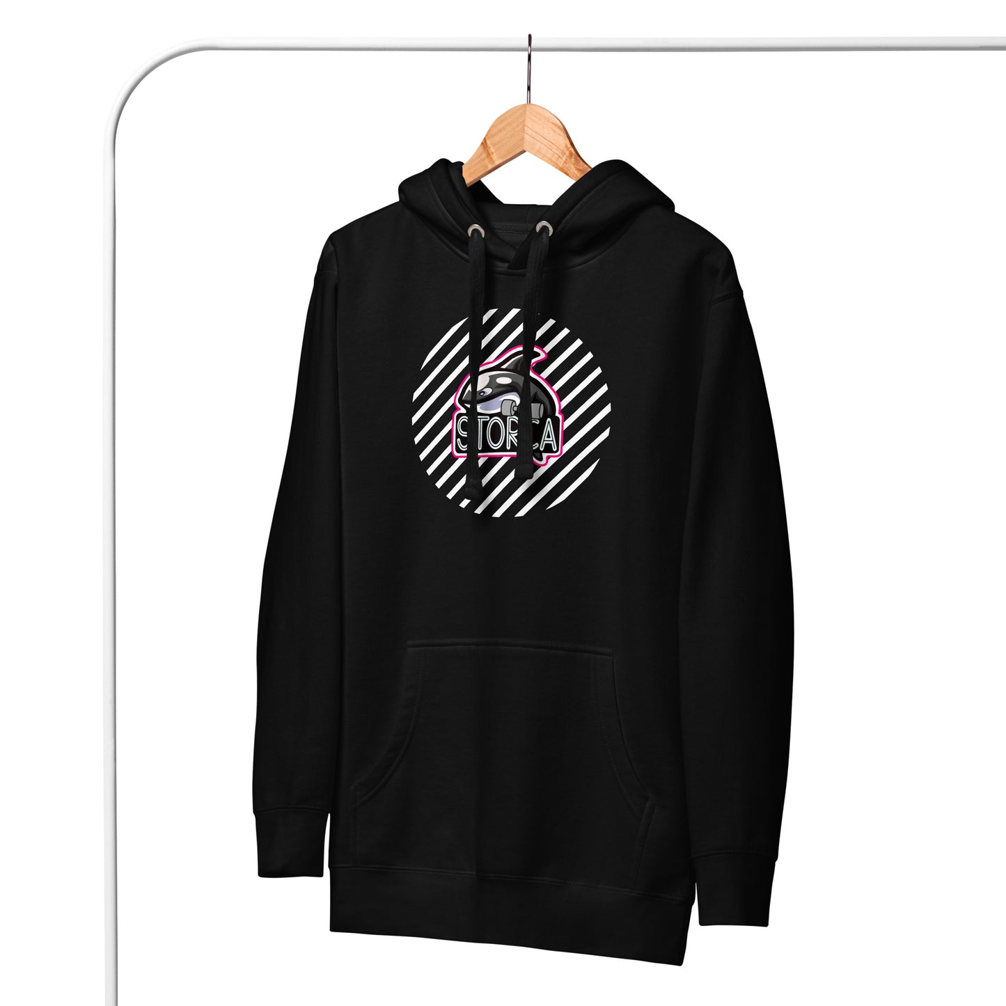 STORCA HOODIE // BLACK CIRCLE BIG.