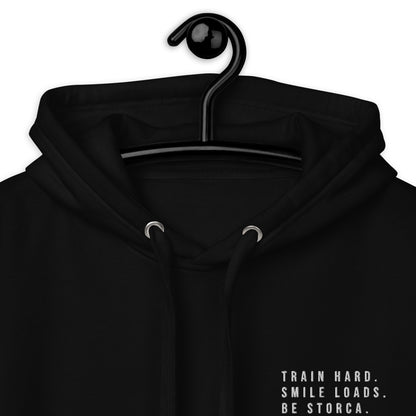 STORCA HOODIE // BLACK MOTTO.