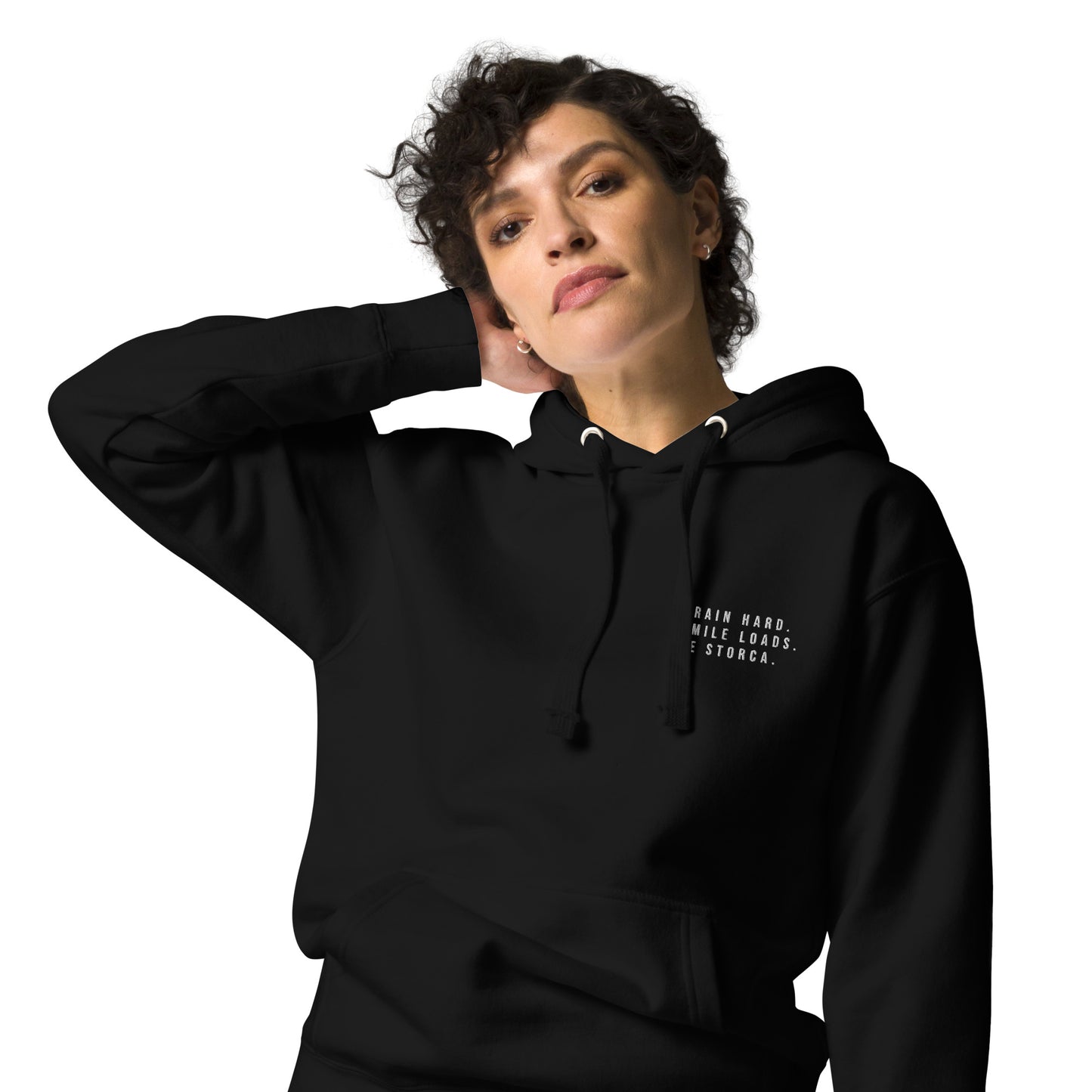 STORCA HOODIE // BLACK MOTTO.